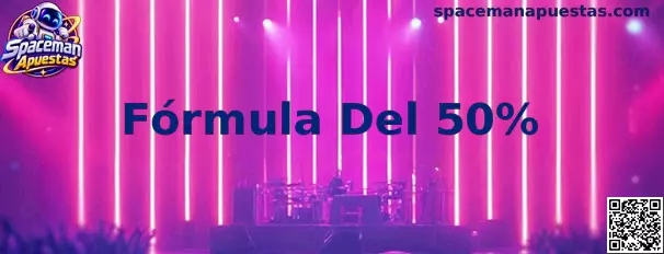 Explicación visual de la Fórmula Del 50% en Spaceman Apuestas